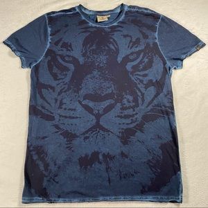 NWOT “Jeanius” Akademiks Blue Tiger T-Shirt